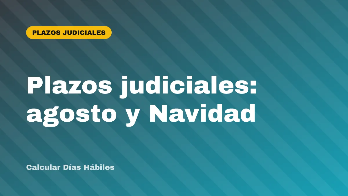 Plazos judiciales: agosto y Navidad